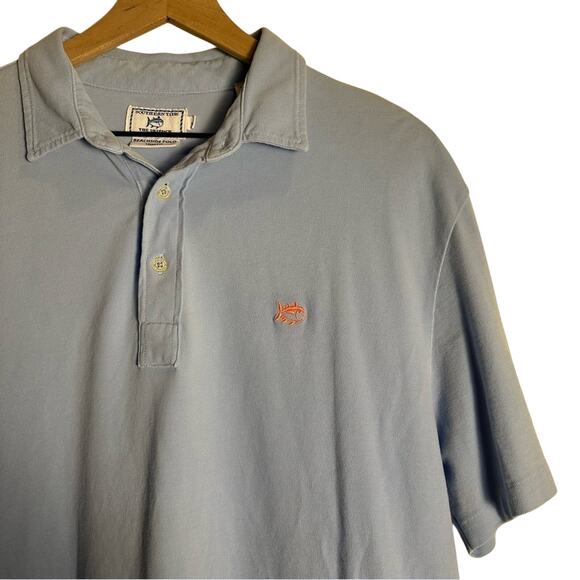 Southern Tide The Skipjack Beachside Polo Trim Fit Shirt Light Blue - Picture 2 of 5